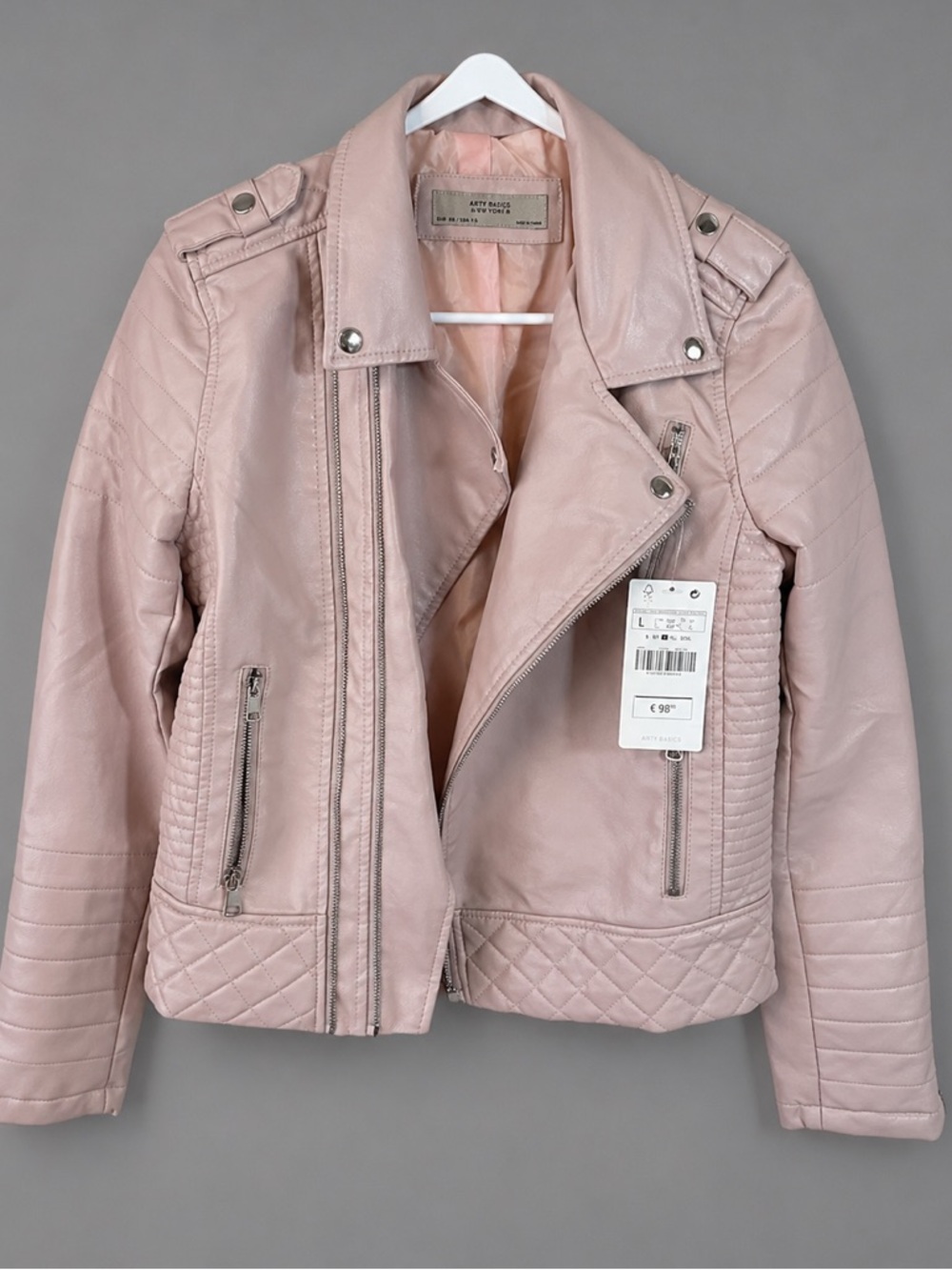 AFTF Faux Pink Leather Jacket SZ LG